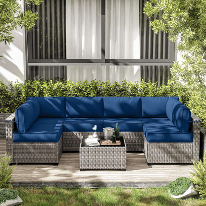 14PCS Outdoor Sectional Cushion Cover Replacement Snubbull