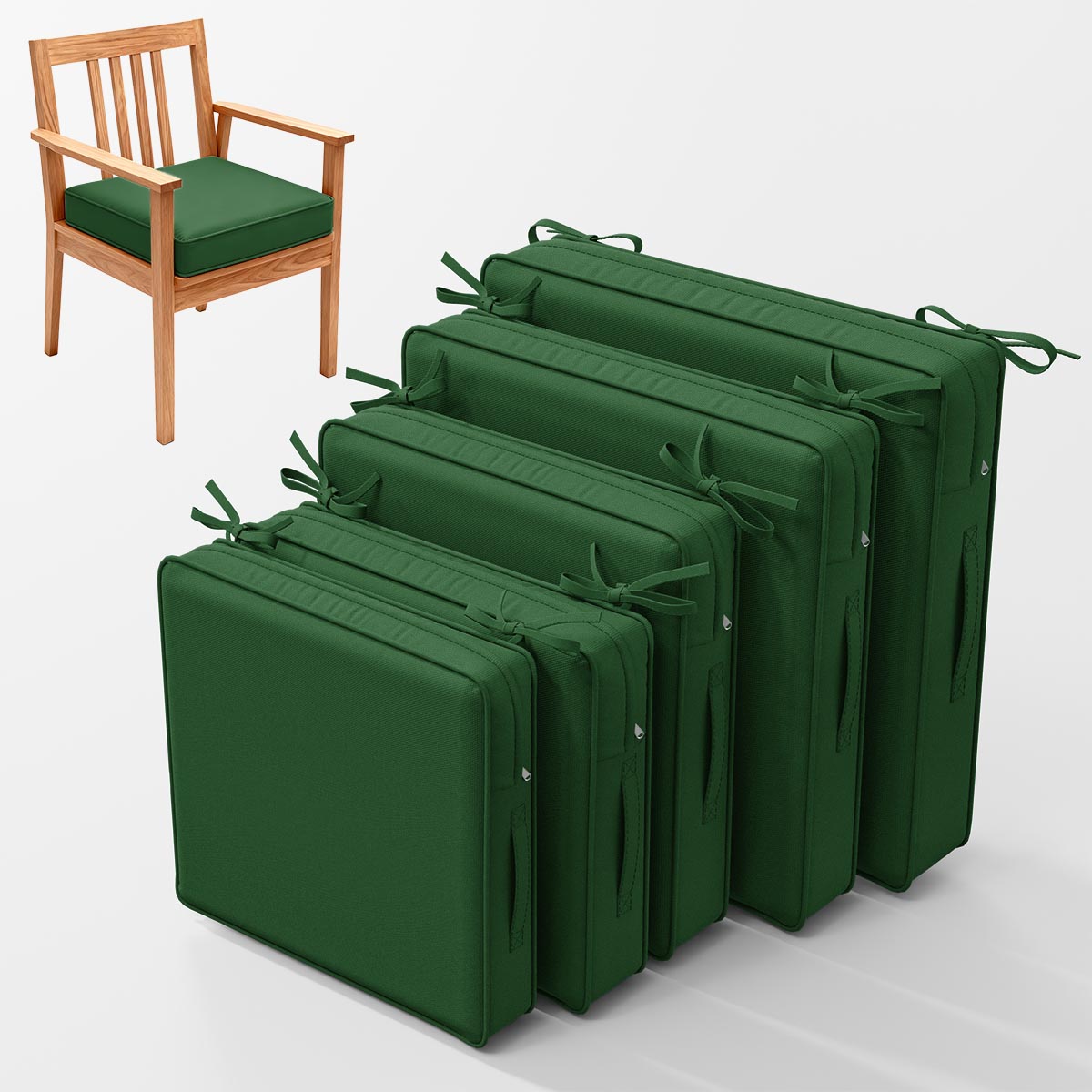 2PCS Outdoor Patio Seat Pads