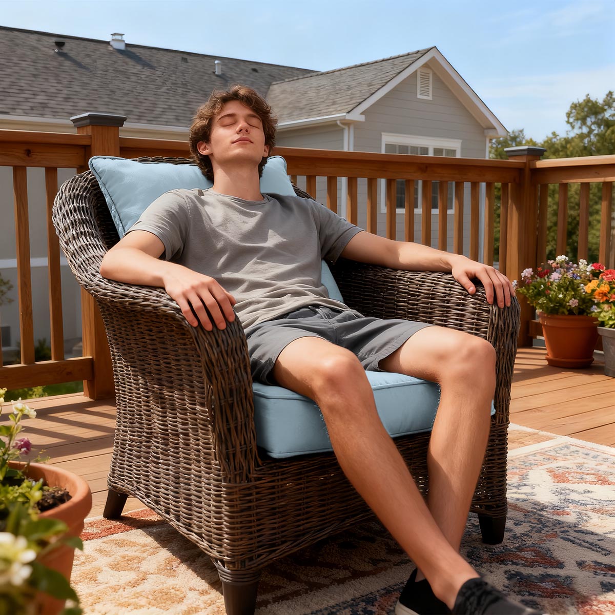 Deap Seat & Backrest Cushions Set