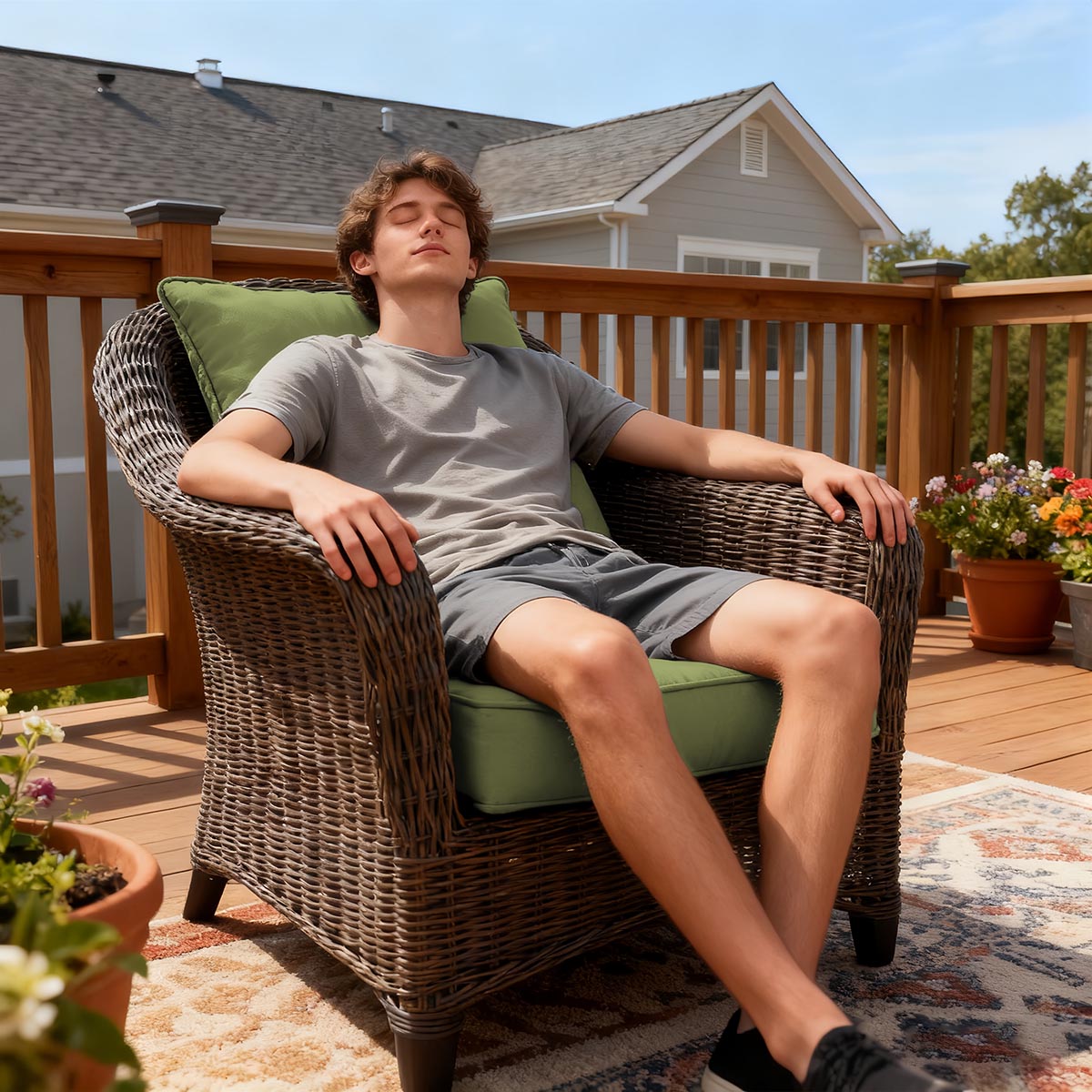 Deap Seat & Backrest Cushions Set