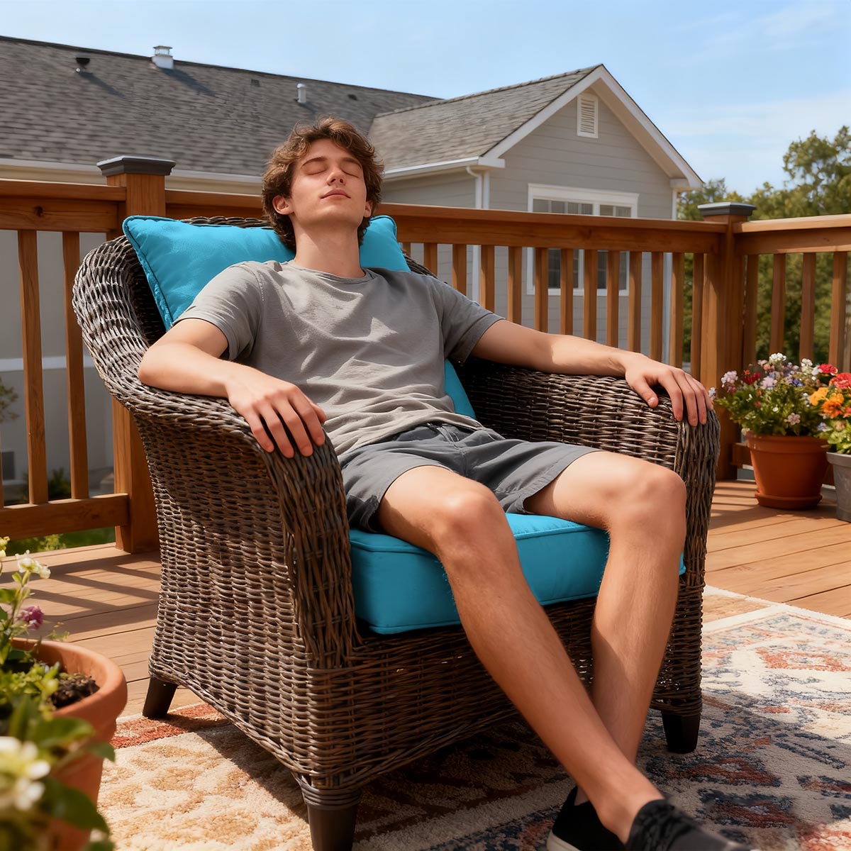 Deap Seat & Backrest Cushions Set