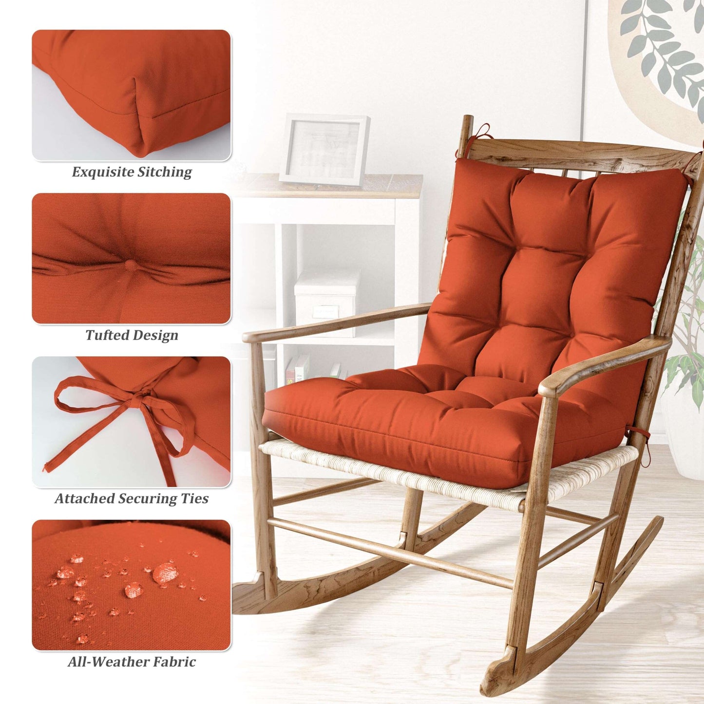 2PCS High Back Replacement Cushions Snubbull