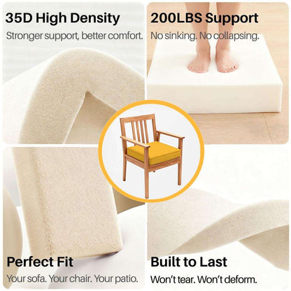 2PCS Outdoor Seat Cushions Snubbull