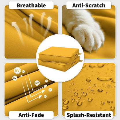 outdoor fabric features of yellow Seat Cushions Snubbull
