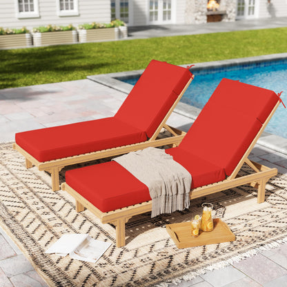 2PCS Outdoor Chaise Lounge Cushions
