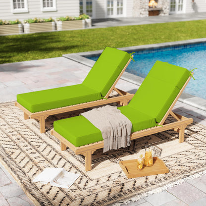 2PCS Outdoor Chaise Lounge Cushions
