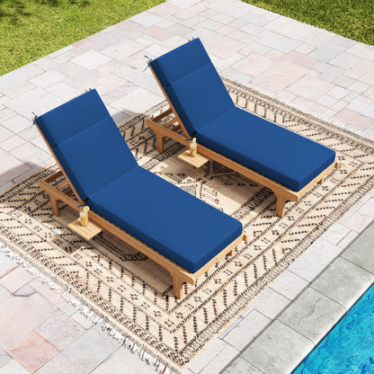 2PCS Outdoor Chaise Lounge Cushions