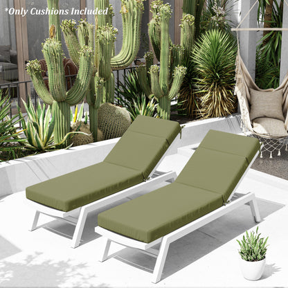 2PCS Outdoor Chaise Lounge Cushions