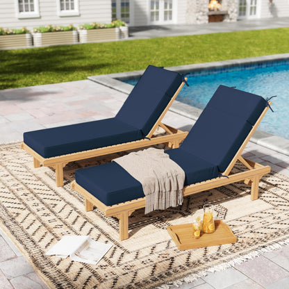 2PCS Outdoor Chaise Lounge Cushions