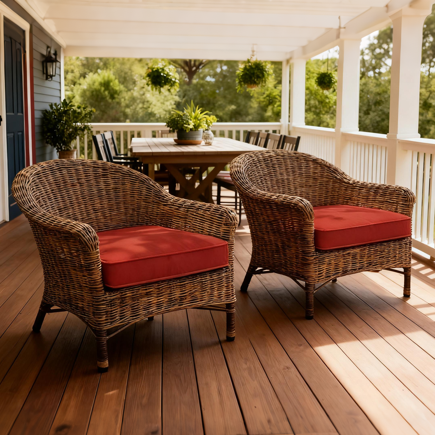 2PCS Outdoor Patio Seat Pads