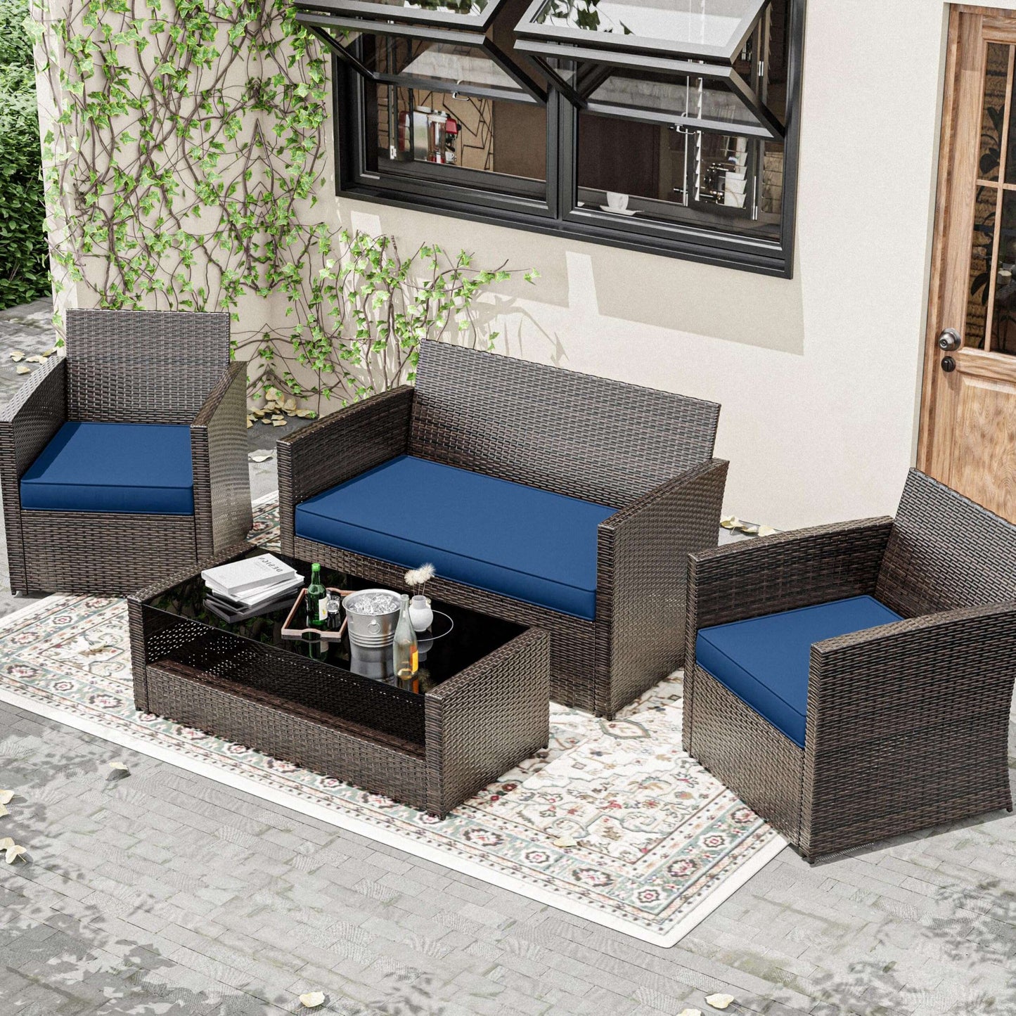 3PCS Patio Chair Seat Cushions Snubbull