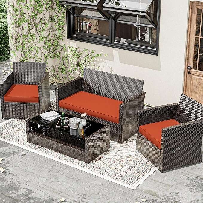 3PCS Patio Chair Seat Cushions Snubbull