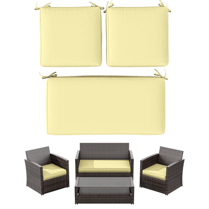 3PCS Seat Pad Covers Replacement, Patio Chair Cushion Covers