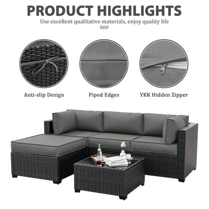 Outdoor Cushion Cover Replacement for 4-Seat Sofa