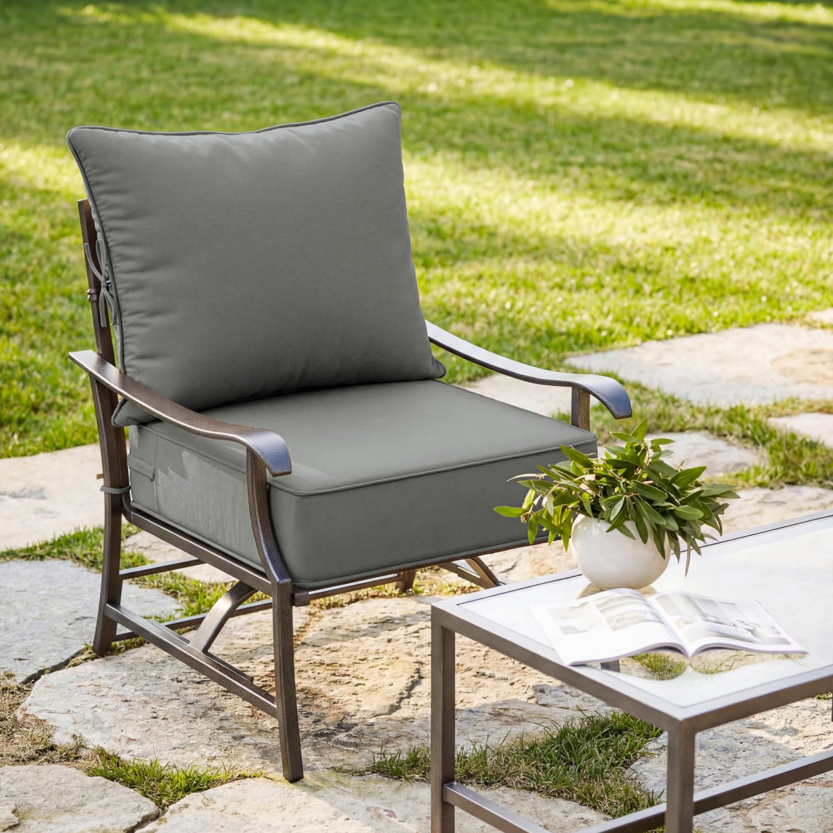 Outdoor Seat Cushion Pillow Set