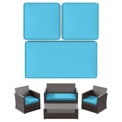 3PCS Seat Pad Covers Replacement, Patio Chair Cushion Covers