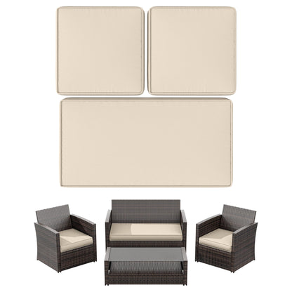 3PCS Seat Pad Covers Replacement, Patio Chair Cushion Covers