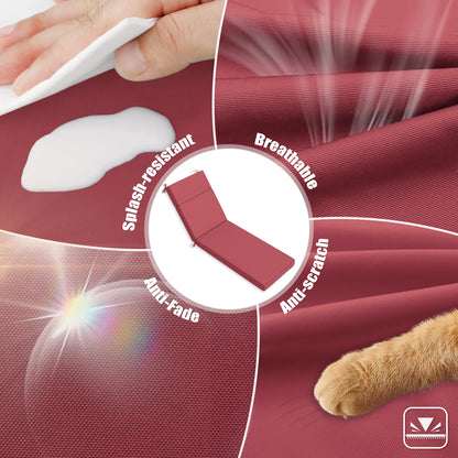 2PCS Outdoor Chaise Lounge Cushions