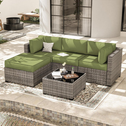 Patio Sofa Cushion Set (4-Seater, 9 Pieces)