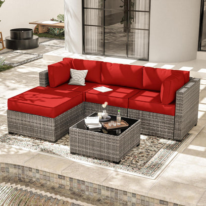 Patio Sofa Cushion Set (4-Seater, 9 Pieces)
