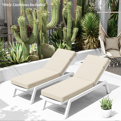 2PCS Outdoor Chaise Lounge Cushions