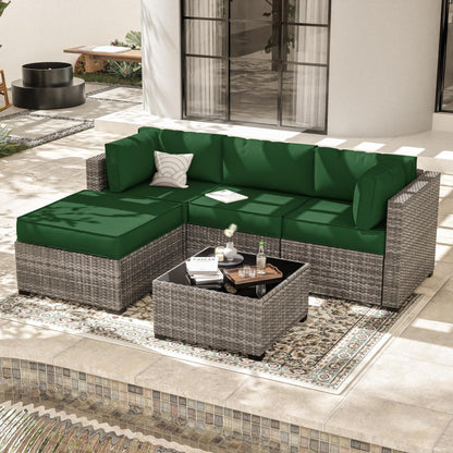 Patio Sofa Cushion Set (4-Seater, 9 Pieces)