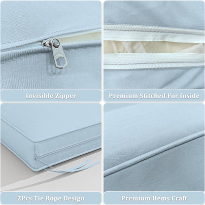 3PCS Seat Pad Covers Replacement, Patio Chair Cushion Covers