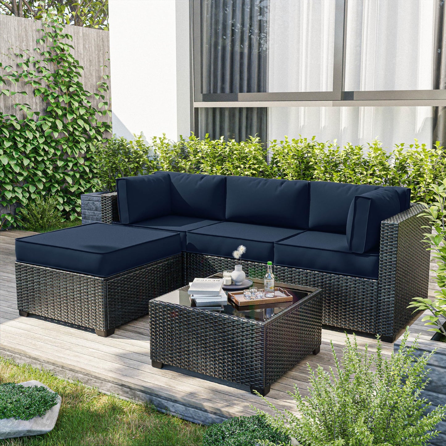 Outdoor Cushion Cover Replacement for 4-Seat Sofa