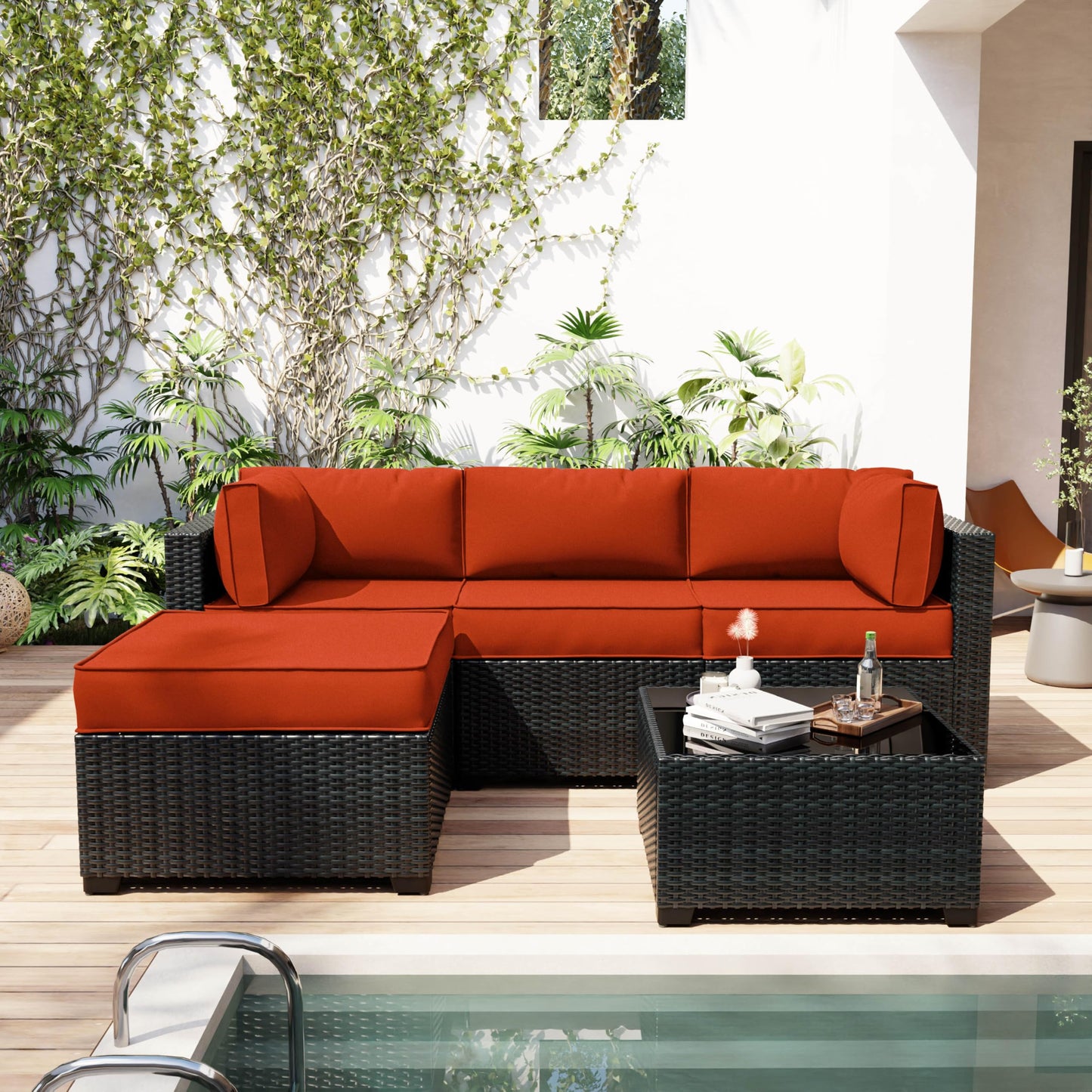 Outdoor Cushion Cover Replacement for 4-Seat Sofa