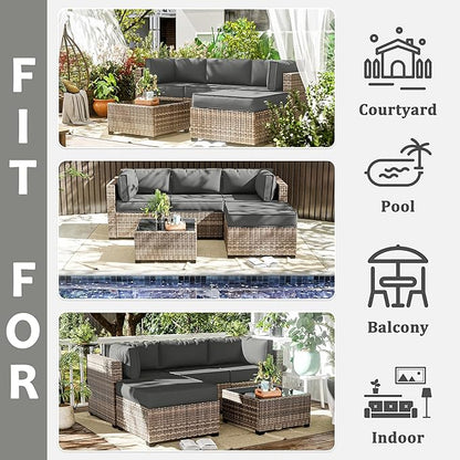 Outdoor Cushion Cover Replacement for 4-Seat Sofa