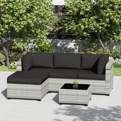 Patio Sofa Cushion Set (4-Seater, 9 Pieces)