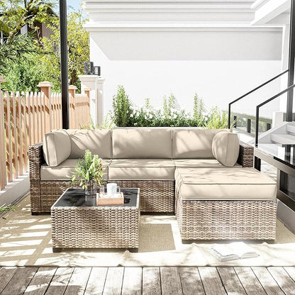 Outdoor Cushion Cover Replacement for 4-Seat Sofa