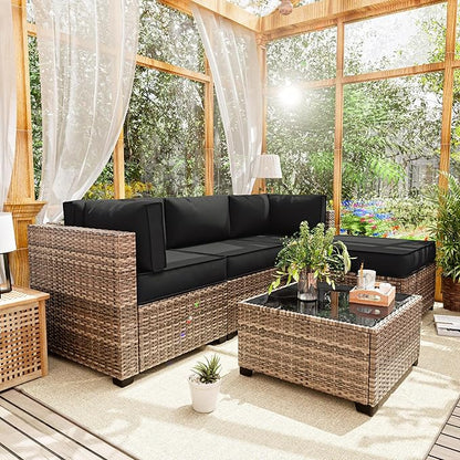 Outdoor Cushion Cover Replacement for 4-Seat Sofa