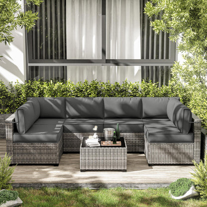 Outdoor Cushion Cover Replacement for 6-Seat Sofa