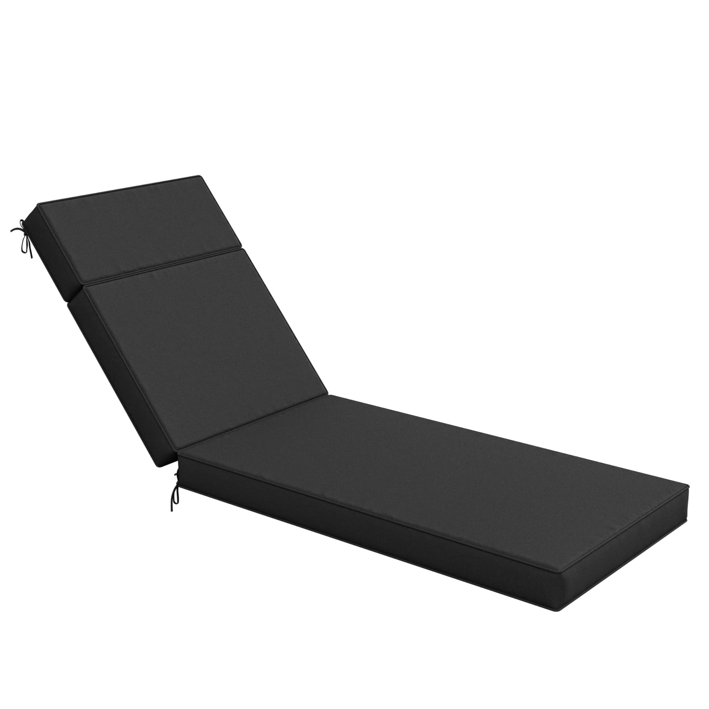 Black chaise lounge cushion