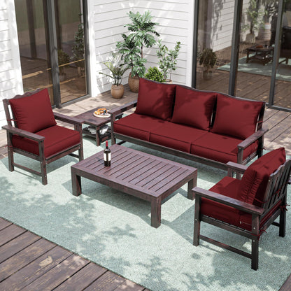 Outdoor Seat Cushion Pillow Set