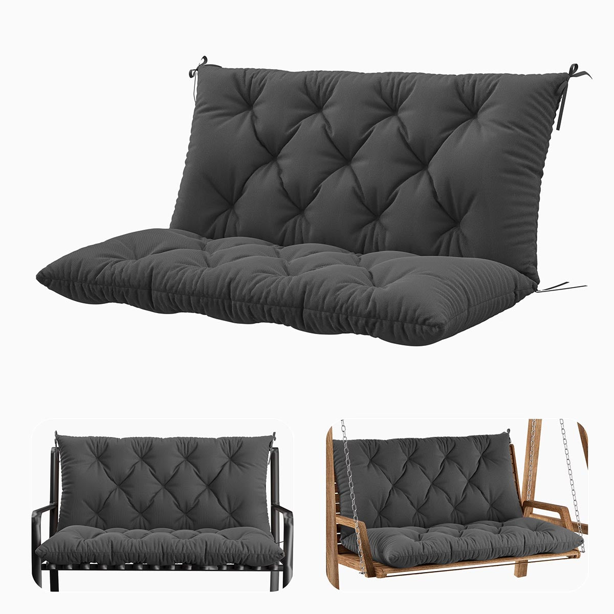 Porch Swing Cushion with Backrest