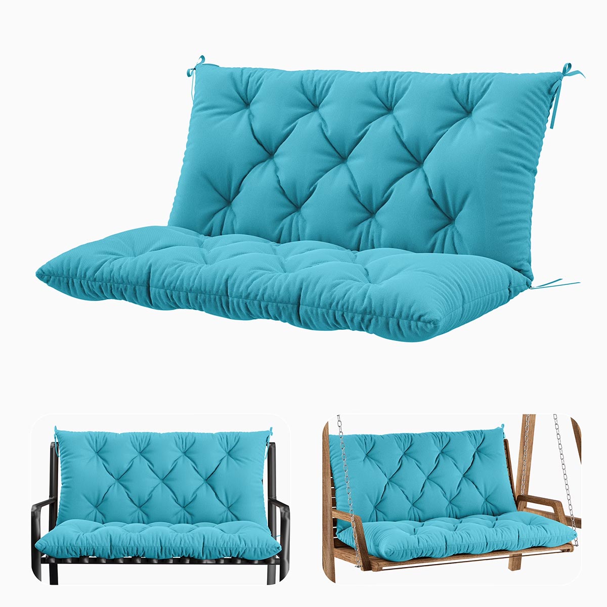 Porch Swing Cushion with Backrest