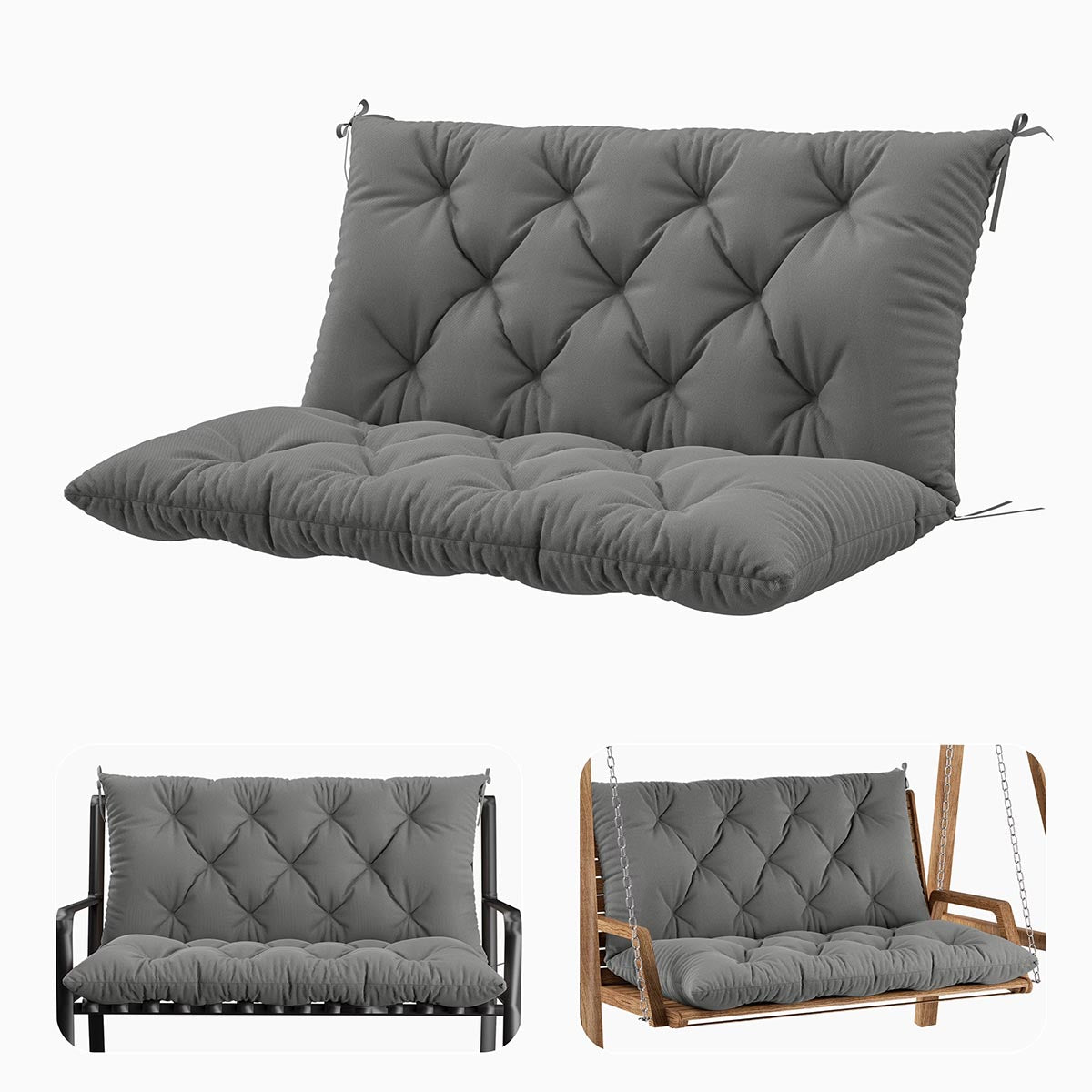 Porch Swing Cushion with Backrest