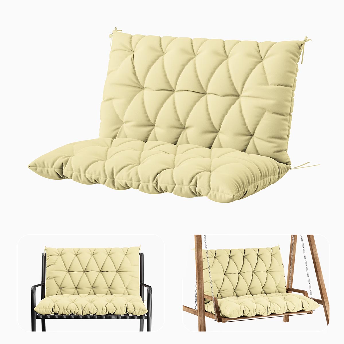 Porch Swing Cushion with Backrest