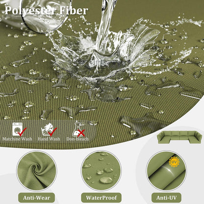 Outdoor Cushion Cover Replacement for 6-Seat Sofa