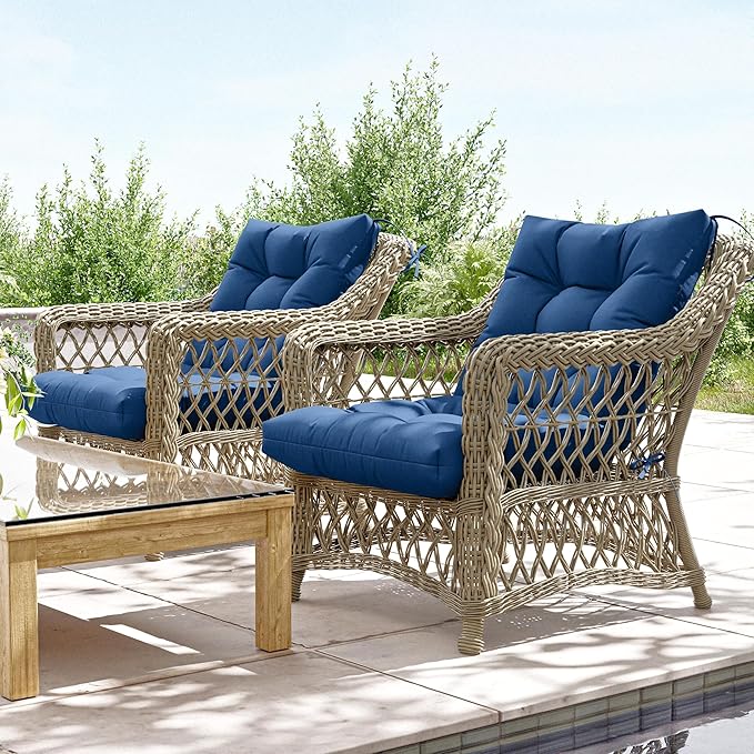 2PCS High Back Rocking Chair Cushions