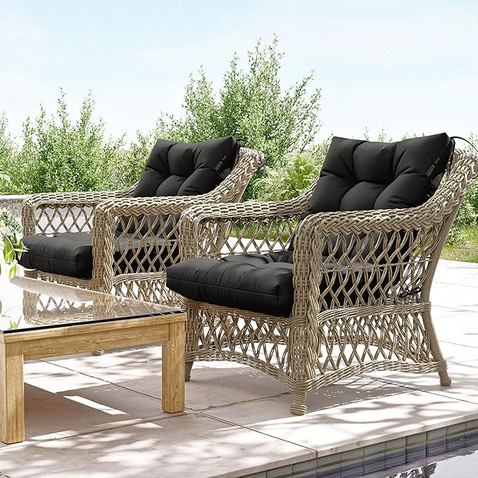 2PCS High Back Rocking Chair Cushions