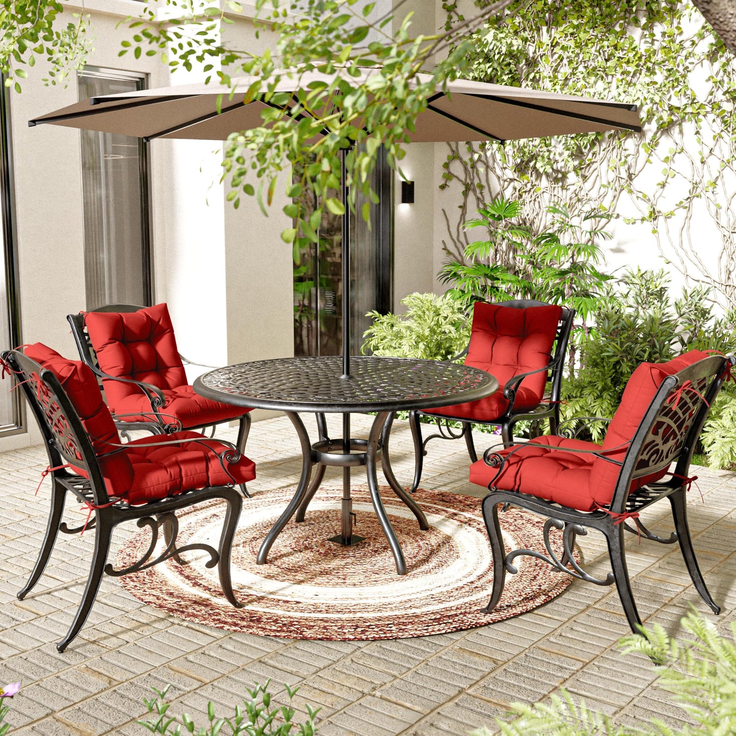 2PCS High Back Rocking Chair Cushions