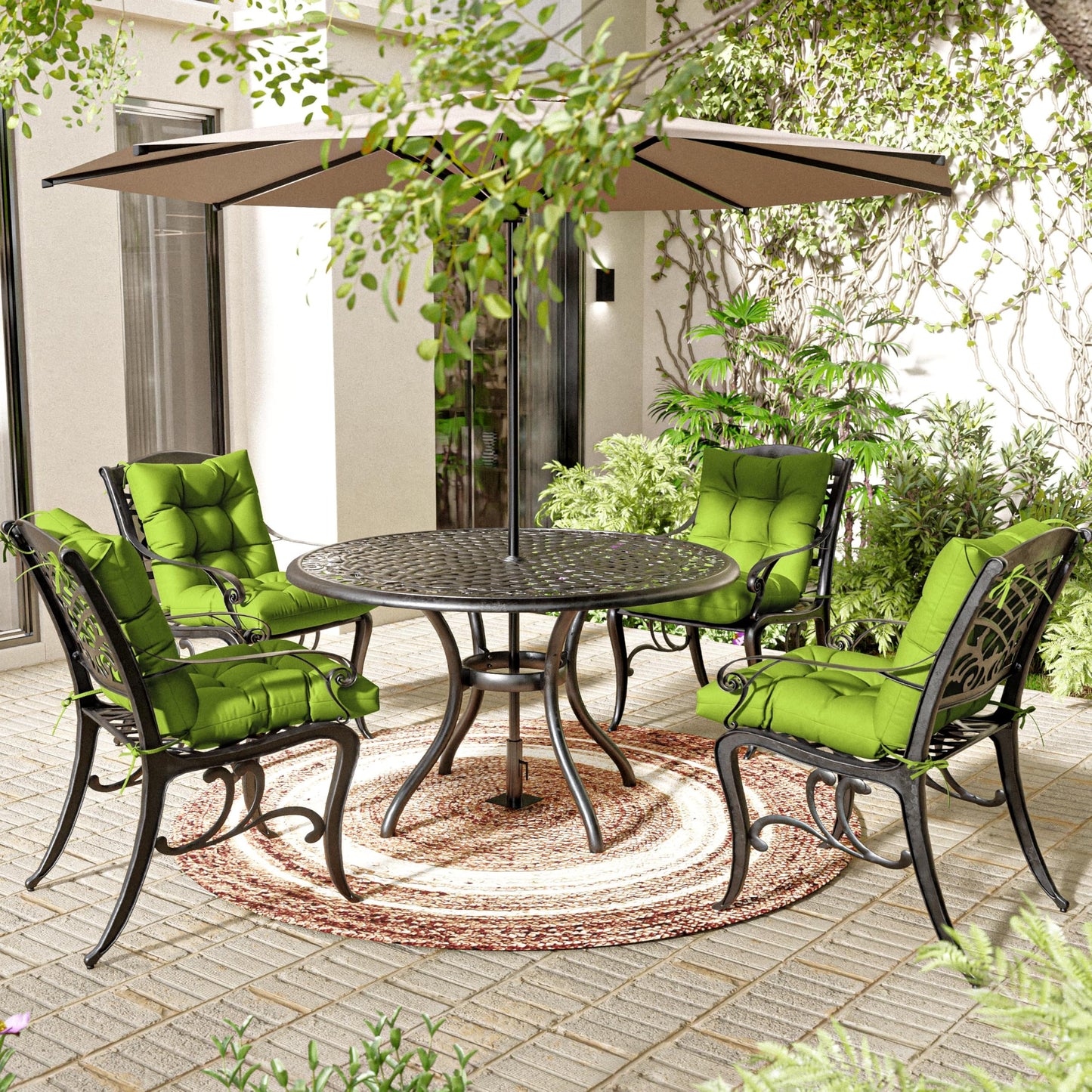 2PCS High Back Rocking Chair Cushions