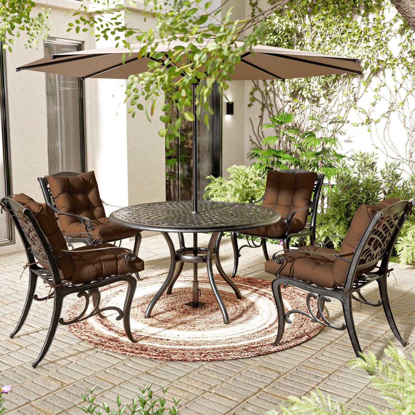 2PCS High Back Rocking Chair Cushions