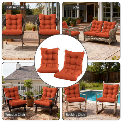 2PCS High Back Rocking Chair Cushions