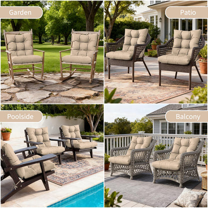 4PCS High Back Rocking Chair Cushions