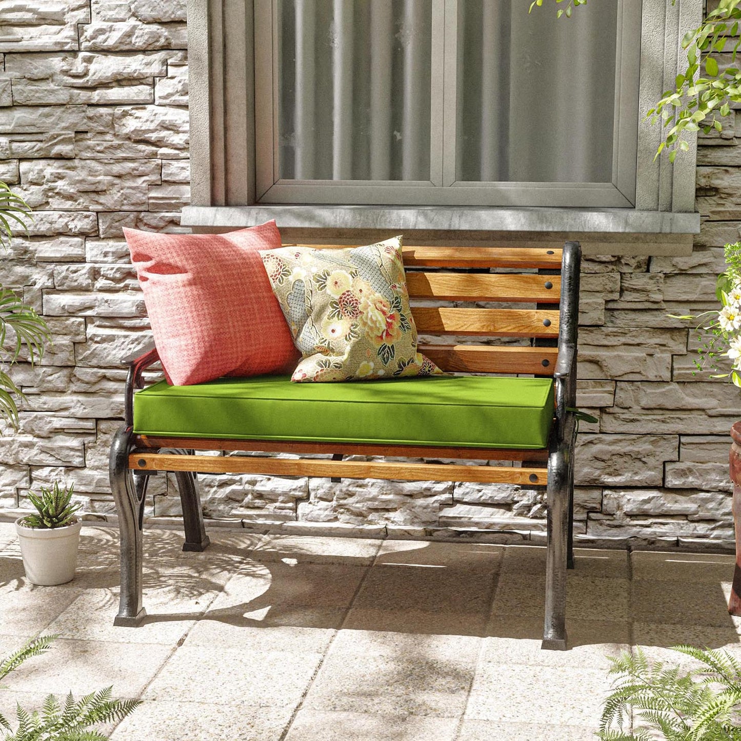 Outdoor Bench Cushion for Backyard Garden
