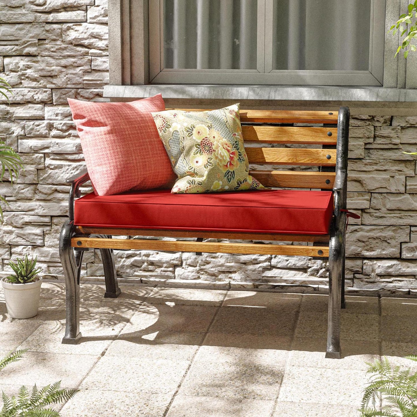 Outdoor Bench Cushion for Backyard Garden